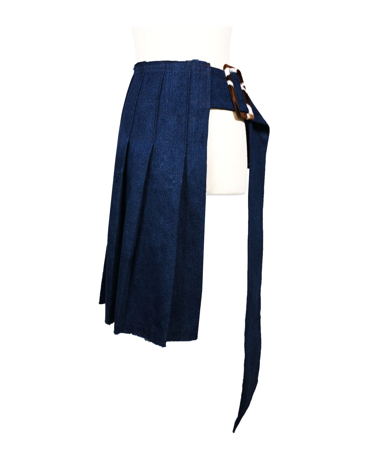 big belt wrap skirt [blue denim] 117.000₩→47,000₩
