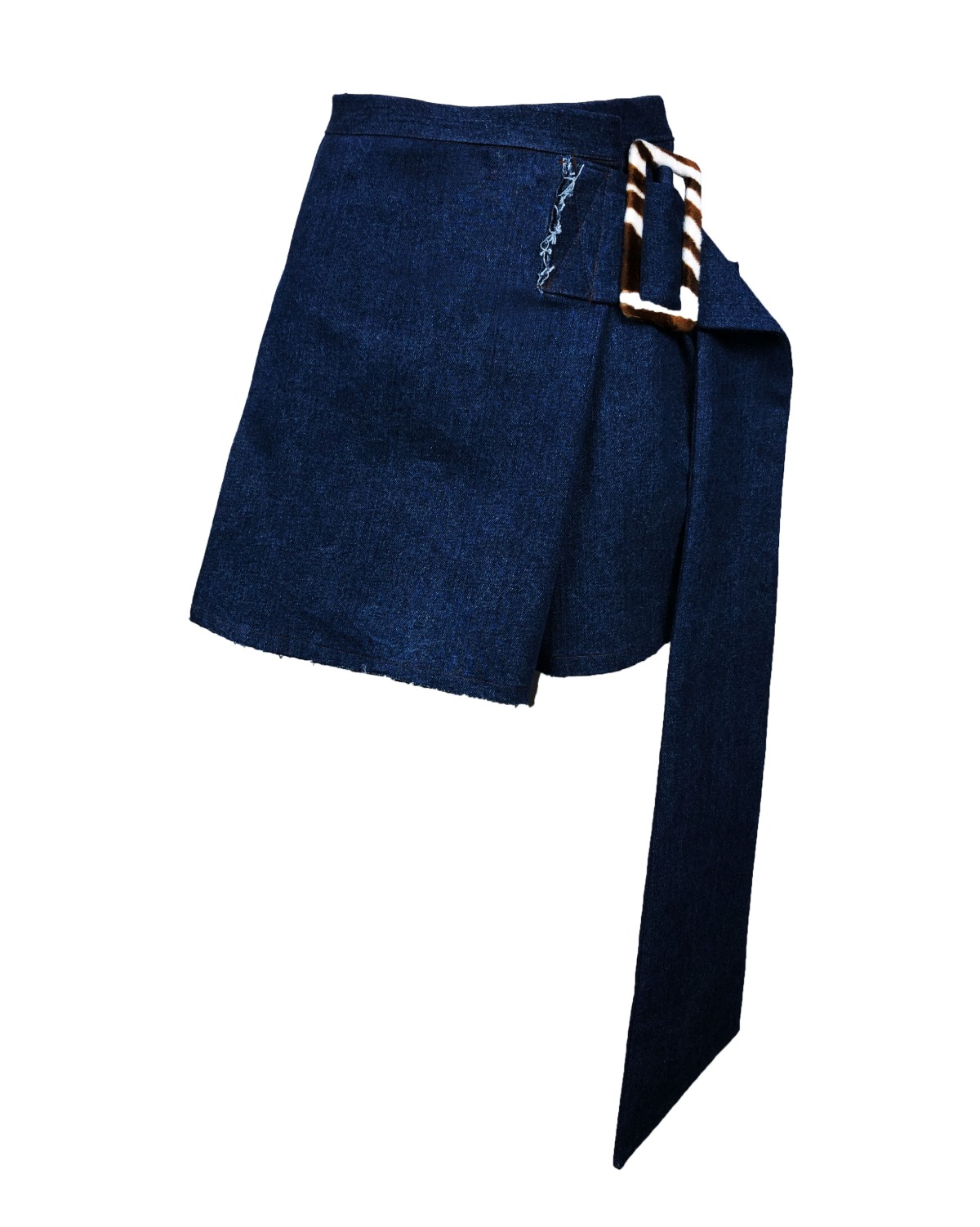 big belt pleats mini skirt [blue denim] 148.000₩→60,000₩