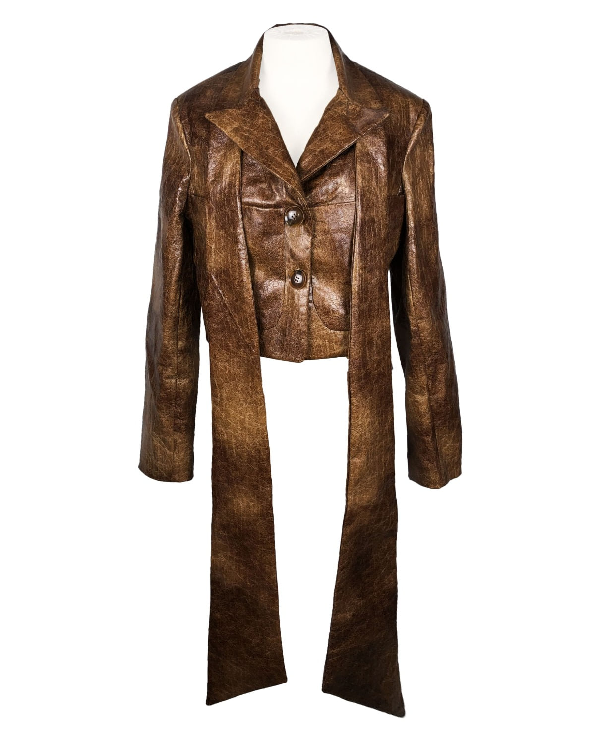 long ribbon crop jacket [brown].  356,000 ₩ →178,000 ₩