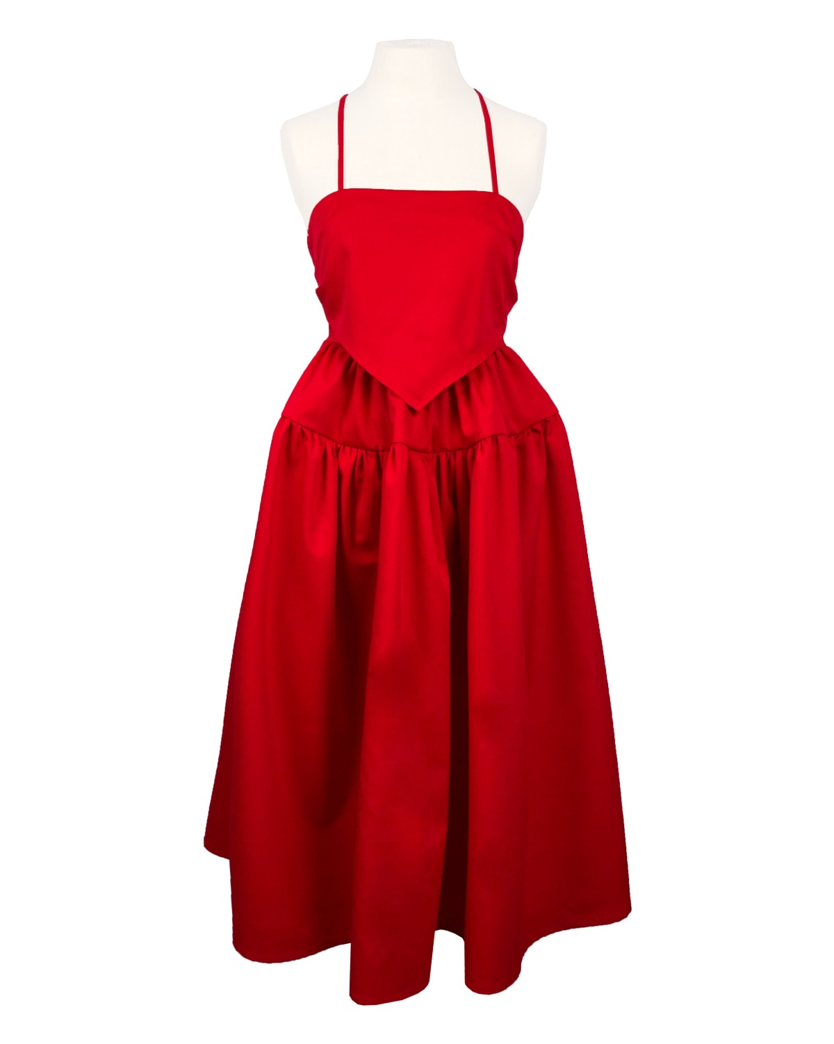 gather dress [red]